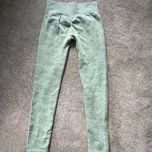 Gymshark sage green camo high waisted leggings